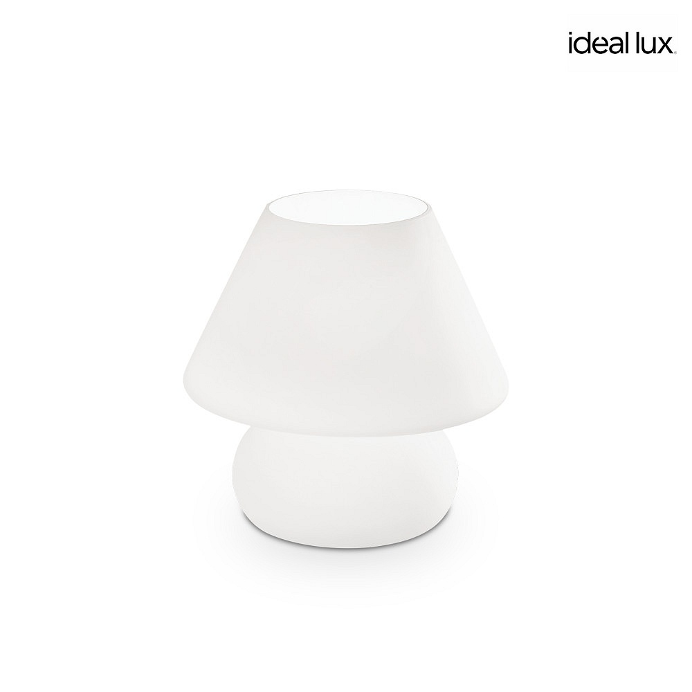 small white glass table lamp