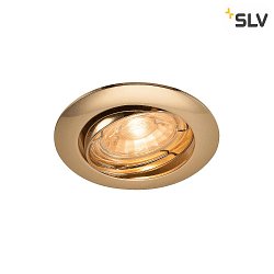 PIKA QPAR51, Ceiling recessed luminaire, swiveling, brass