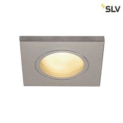 Outdoor Ceiling recessed luminaire DOLIX OUT, GU10, QPAR51, IP65,  68mm, square, silver grey