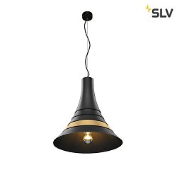 Pendant luminaire BATO 45 PD,  45cm, E27, black / brushed brass