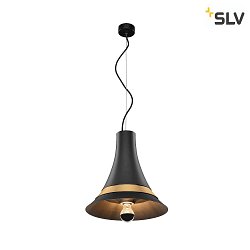 Pendant luminaire BATO 35 PD,  35cm, E27, black / brushed brass