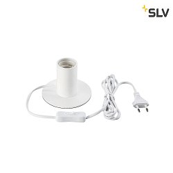 Lampada da tavolo FITU TL con interruttore E27 IP20, Bianco 