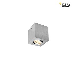 Ceiling luminaire TRILEDO Single, GU10 QPAR51, 30 swiveling, cuboid, brushed alu