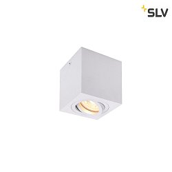 Ceiling luminaire TRILEDO Single, GU10 QPAR51, 30 swiveling, cuboid, white