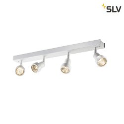 Wall and Ceiling luminaire PURI CW, Quad, 4x GU10 QPAR51, with decorative rings, white