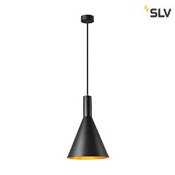 Pendant luminaire PHELIA 280, E27, black/gold