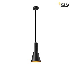 Pendant luminaire PHELIA 130, E27, black/gold