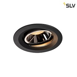 LED Ceiling recessed luminaire NUMINOS DL M, 2700K, IP20, rotatable / pivotable, 20, 1550lm, UGR 17, black/chrome