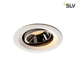 LED Ceiling recessed luminaire NUMINOS DL M, 2700K, IP20, rotatable / pivotable, 20, 1550lm, UGR 17, white/chrome