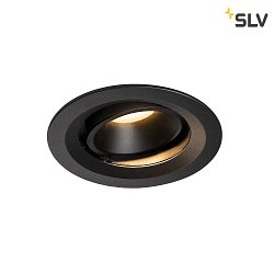 LED Ceiling recessed luminaire NUMINOS DL M, 3000K, IP20, rotatable / pivotable, 20, 1500lm, UGR 19, black/black