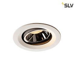 LED Ceiling recessed luminaire NUMINOS DL M, 3000K, IP20, rotatable / pivotable, 20, 1550lm, UGR 17, white/chrome