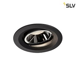 LED Ceiling recessed luminaire NUMINOS DL M, 4000K, IP20, rotatable / pivotable, 20, 1660lm, UGR 17, black/chrome