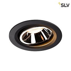 LED Ceiling recessed luminaire NUMINOS DL L, 2700K, IP20, rotatable / pivotable, 20, 2150lm, UGR 17, black/chrome