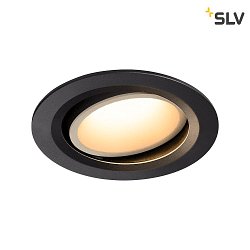 LED Ceiling recessed luminaire NUMINOS DL L, 3000K, IP20, rotatable / pivotable, 20, 2300lm, UGR 18, black/white