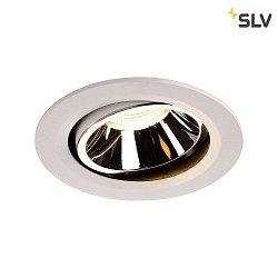 Apparecchio da incasso a soffitto NUMINOS DL L girevole, ruotabile IP20, Cromo, Bianco