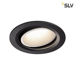 LED Ceiling recessed luminaire NUMINOS DL L, 4000K, IP20, rotatable / pivotable, 20, 2450lm, UGR 18, black/white