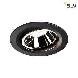 LED Ceiling recessed luminaire NUMINOS DL L, 4000K, IP20, rotatable / pivotable, 20, 2350lm, UGR 17, black/chrome