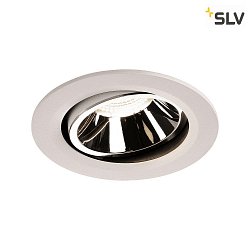 Apparecchio da incasso a soffitto NUMINOS DL L girevole, ruotabile IP20, Cromo, Bianco