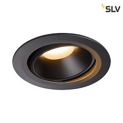 Apparecchio da incasso a soffitto NUMINOS DL XL girevole, ruotabile IP20, Nero