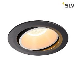 LED Ceiling recessed luminaire NUMINOS DL XL, 2700K, IP20, rotatable / pivotable, 20, 3500lm, UGR 18, black/white