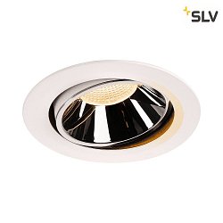 LED Ceiling recessed luminaire NUMINOS DL XL, 2700K, IP20, rotatable / pivotable, 20, 3400lm, UGR 17, white/chrome