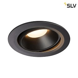 LED Ceiling recessed luminaire NUMINOS DL XL, 3000K, IP20, rotatable / pivotable, 20, 3300lm, UGR 21, black/black