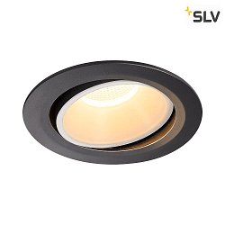 LED Ceiling recessed luminaire NUMINOS DL XL, 3000K, IP20, rotatable / pivotable, 20, 3550lm, UGR 18, black/white