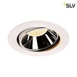 LED Ceiling recessed luminaire NUMINOS DL XL, 3000K, IP20, rotatable / pivotable, 20, 3500lm, UGR 17, white/chrome