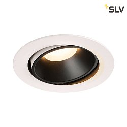 Apparecchio da incasso a soffitto NUMINOS DL XL girevole, ruotabile IP20, Nero, Bianco