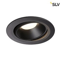 LED Ceiling recessed luminaire NUMINOS DL XL, 4000K, IP20, rotatable / pivotable, 20, 3600lm, UGR 21, black/black