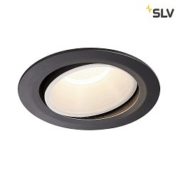 LED Ceiling recessed luminaire NUMINOS DL XL, 4000K, IP20, rotatable / pivotable, 20, 3800lm, UGR 18, black/white