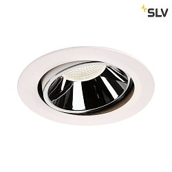 LED Ceiling recessed luminaire NUMINOS DL XL, 4000K, IP20, rotatable / pivotable, 20, 3750lm, UGR 18, white/chrome