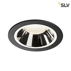 Apparecchio da incasso a soffitto NUMINOS DL L IP20, Cromo, Nero