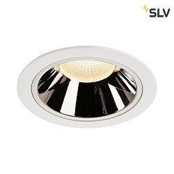 LED Ceiling recessed luminaire NUMINOS DL XL, 3000K, IP20, 20, 3500lm, UGR 17, white/chrome