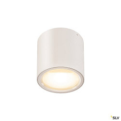 Luminaire de plafond OCULUS CL DTW cylindrique, Dim-To-Warm IP20, transparent, blanche gradable