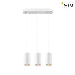 Luci a sospesione ASTO TUBE 3-Lampadine GU10 IP20, Bianco