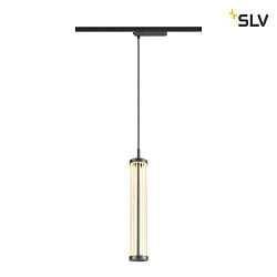 1- Luminaire  suspension monophas QUIMERA PHASE cylindrique IP20, noir gradable