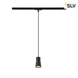 1- Luminaire  suspension monophas PURI 2.0 - CONE conique GU10 IP20, noir gradable