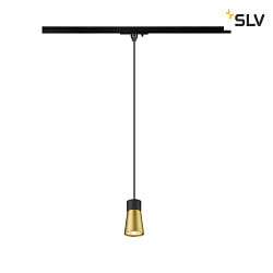 1- Luminaire  suspension monophas PURI 2.0 - CONE conique GU10 IP20, noir gradable