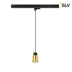 3-phase pendant luminaire PURI 2.0 - TUBE cylindrical GU10 IP20, black dimmable