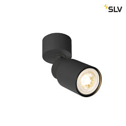 wall and ceiling luminaire PURI 2.0 - TUBE GU10 IP20, black dimmable