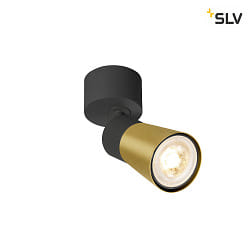 wall and ceiling luminaire PURI 2.0 - CONE GU10 IP20, gold, black dimmable