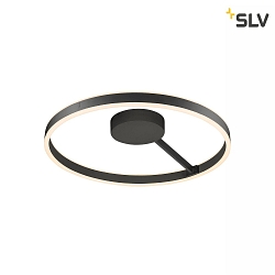 wall and ceiling luminaire ONE PHASE  60CM up / down, CCT Switch, ring shape IP20, black matt dimmable