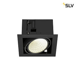 ceiling recessed luminaire KADUX SINGLE 1 flame, DALI controllable, cardanic swivelling IP20, black dimmable