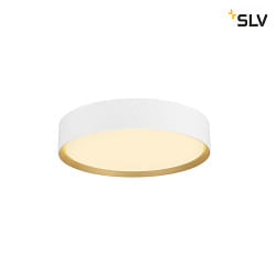 wall and ceiling luminaire DECONA PHASE round, CCT Switch IP44, gold, white dimmable