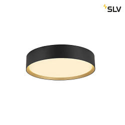 wall and ceiling luminaire DECONA PHASE round, CCT Switch IP44, gold, black dimmable