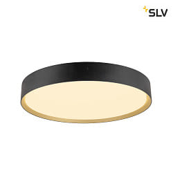 wall and ceiling luminaire DECONA PHASE round, CCT Switch IP44, gold, black dimmable