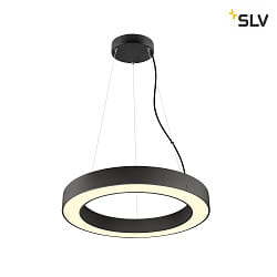 pendant luminaire MEDO RING 60 DALI for VDU workstation, DALI controllable, CCT Switch IP20, black dimmable