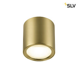 ceiling luminaire OCULUS PHASE DTW round, Dim-To-Warm, adjustable, with lens optics IP20, brushed brass dimmable