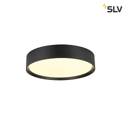 Luminaire de plafond DECONA 30 CL rond, adapt aux postes de travail avec cran IP44, noir, laqu gradable